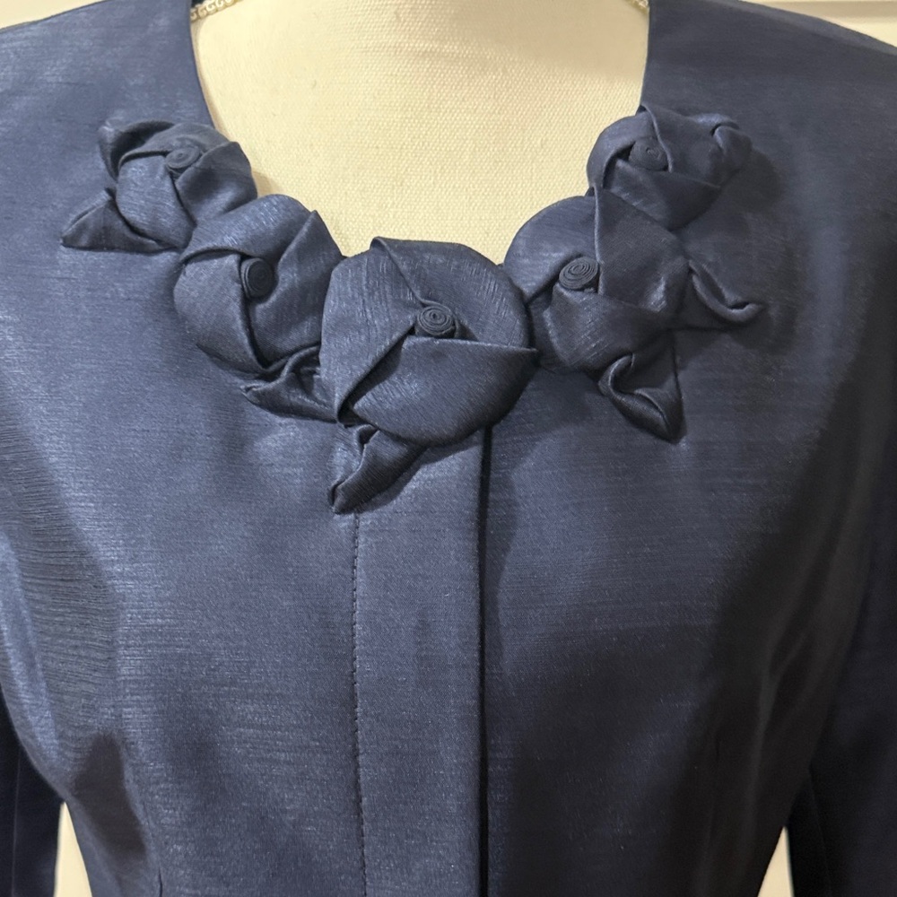 Kasper Navy Skirt Set - Picture 2 of 4